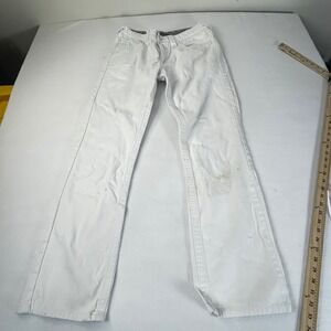 White Bootcut Jeans Women Size 32x32 Cotton Blend